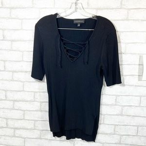 Lane Bryant lace up ribbed top size 14/16